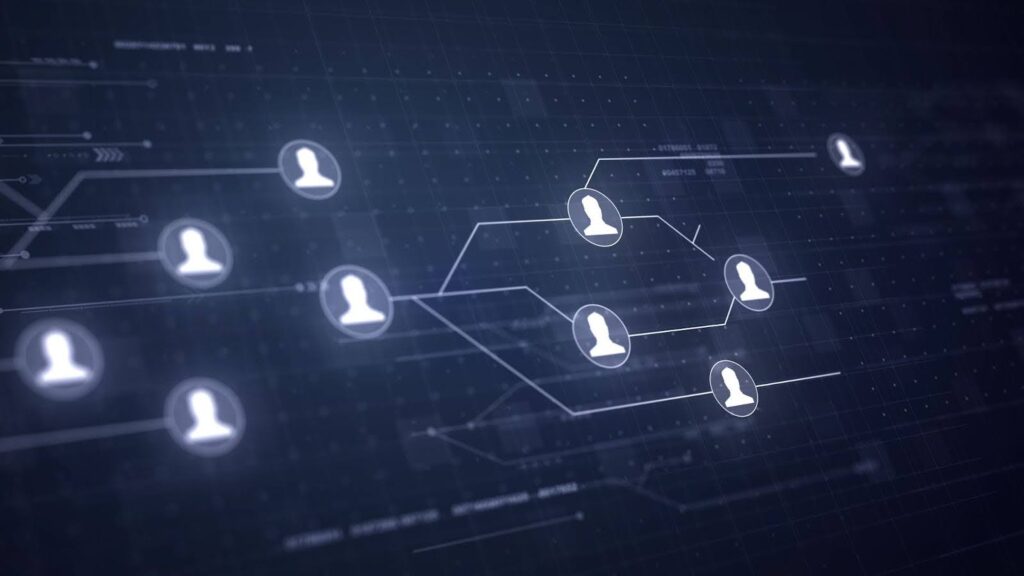people connecting across different computer lines