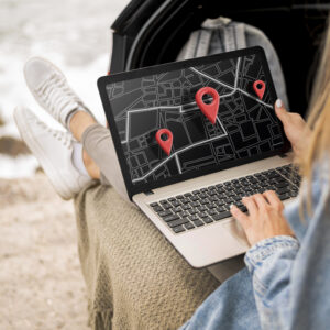 picture of map with several google pointers over different locations