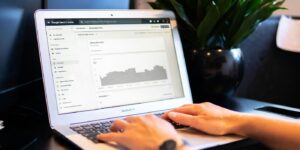 Laptop showing google search console